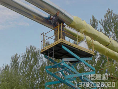 蒸汽管保温施工现场